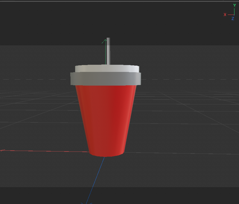 This is my final completed bubble tea cup model.