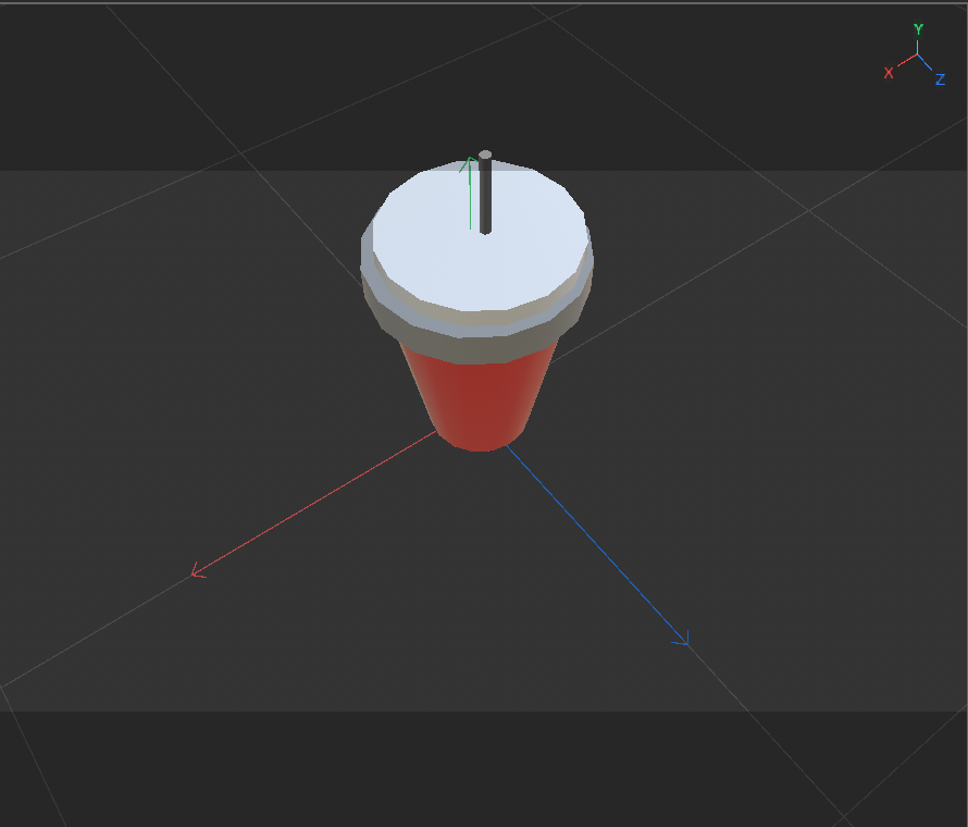 This is my final completed bubble tea cup model.