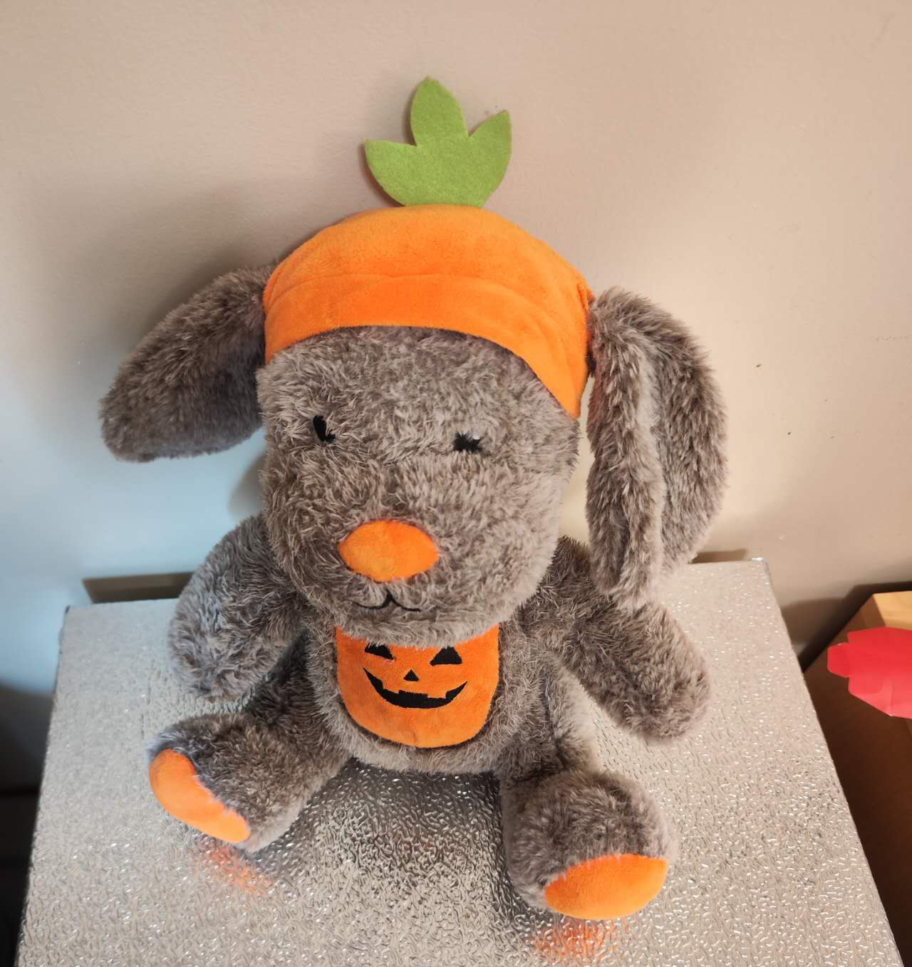 This is another angle of the dog toy doll. It has various parts and is a complex geometry.